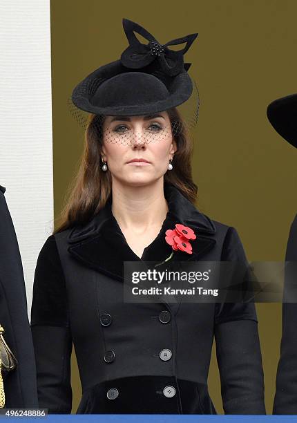 Catherine, Duchess of Cambridge attends the annual Remembrance Sunday Service at the Cenotaph, Whitehall on November 8, 2015 in London, England.