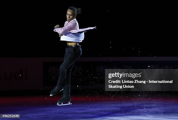 Elladj Balde of Canada performs during the Exhibition Program on day three of Audi Cup of China ISU Grand Prix of Figure Skating 2015 at Beijing...