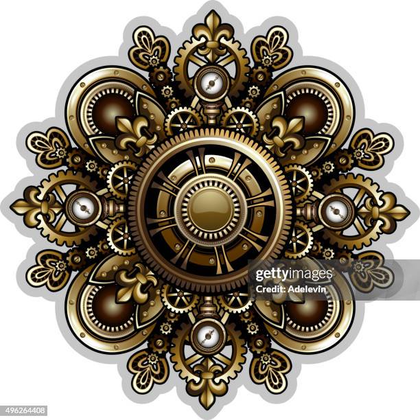 illustrations, cliparts, dessins animés et icônes de motifs steampunk - steampunk
