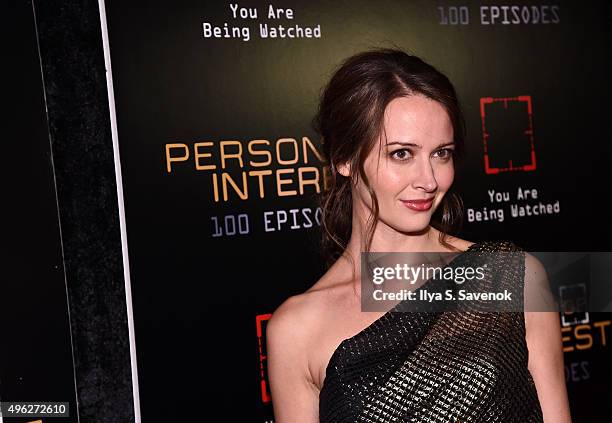Actor Amy Acker attends "Person Of Interest" 100th Episode Celebration at 230 Fifth Avenue on November 7, 2015 in New York City.