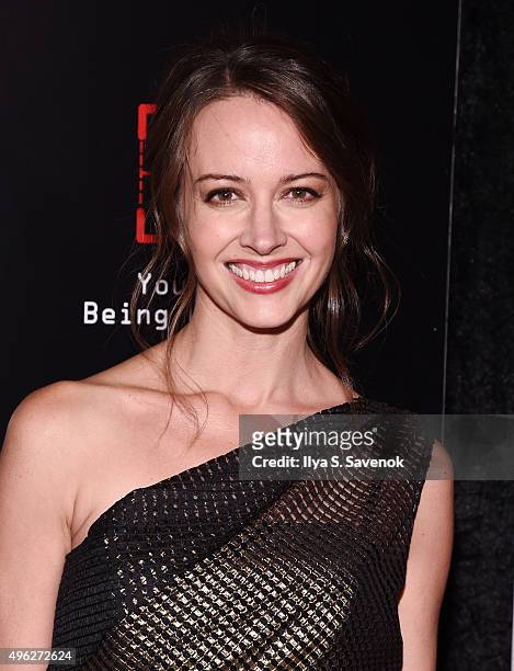 Actor Amy Acker attends "Person Of Interest" 100th Episode Celebration at 230 Fifth Avenue on November 7, 2015 in New York City.