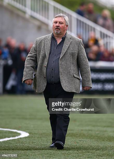Yeovil manager Paul Sturrock during the The Emirates FA Cup First Round match between Maidstone United and Yeovil Town at Gallagher Stadium on...