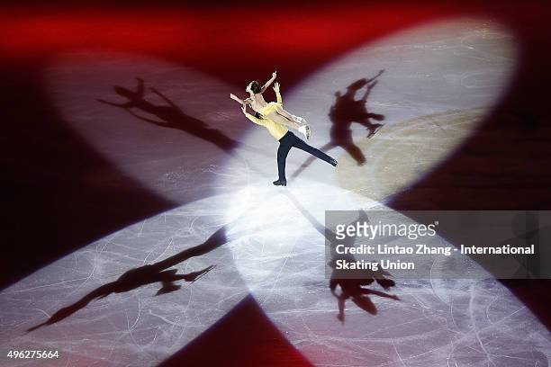 Wenjing Sui and Cong Han of China perform during the Exhibition Program on day three of Audi Cup of China ISU Grand Prix of Figure Skating 2015 at...