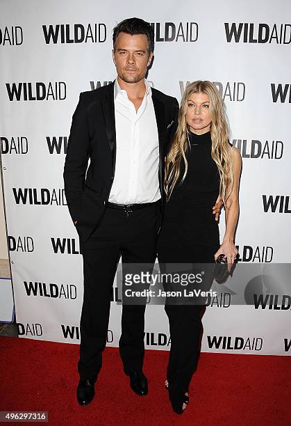 Josh Duhamel and Fergie attend WildAid 2015 at Montage Hotel on November 7, 2015 in Beverly Hills, California.