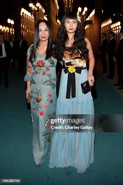 Art Film Gala co-chair and LACMA Trustee Eva Chow and musician Asia Chow attend LACMA 2015 Art+Film Gala Honoring James Turrell and Alejandro G...