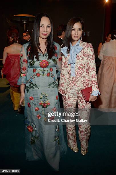 Art Film Gala co-chair and LACMA Trustee Eva Chow and singer Ko So-young attend LACMA 2015 Art+Film Gala Honoring James Turrell and Alejandro G...