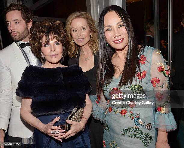 Trustee Carole Bayer Sager, Marjorie Bach and Art Film Gala co-chair and LACMA Trustee Eva Chow attend LACMA 2015 Art+Film Gala Honoring James...