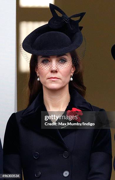 Catherine, Duchess of Cambridge attends the annual Remembrance Sunday Service at the Cenotaph on Whitehall on November 8, 2015 in London, England....