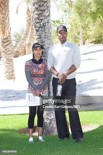 Professional Golfer Seema and Actor Flex Alexander attend the Soul Train Weeken Charity Golf Classic on November 7, 2015 in Las Vegas, Nevada.