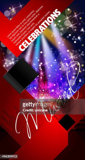 entertainment - musical party background - the variety club showbiz awards inside stock illustrations