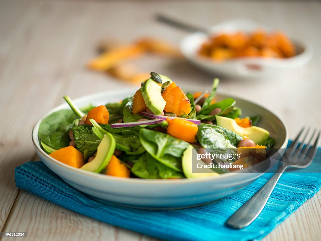 Roasted pumpkin salad