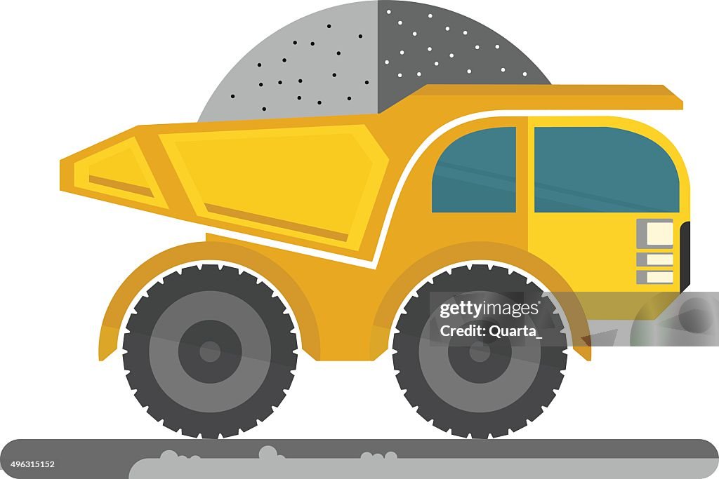 Big Yellow Truck Cartoon Vector Illustration High-Res Vector Graphic -  Getty Images