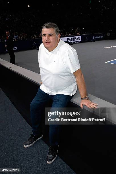 Journalist Pierre Menes attends the BNP Paribas Tennis Master 1000 2015 on November 8, 2015 in Paris, France.