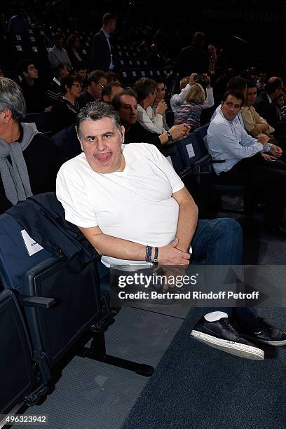 Journalist Pierre Menes attends the BNP Paribas Tennis Master 1000 2015 on November 8, 2015 in Paris, France.