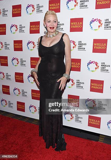 Actress Calpernia Addams arrives at the 46th Anniversary Gala Vanguard Awards at the Hyatt Regency Century Plaza on November 7, 2015 in Los Angeles,...
