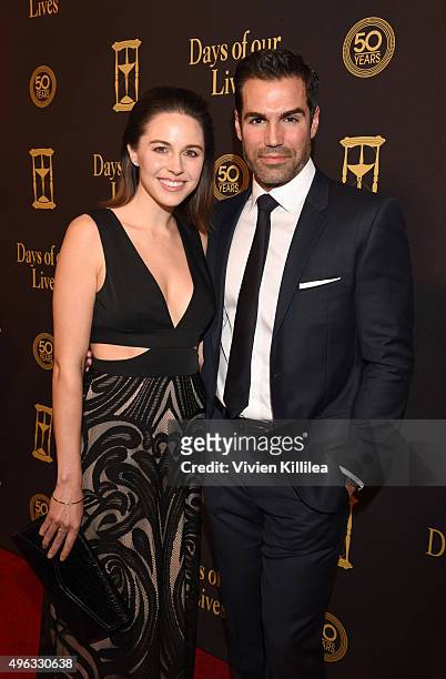 Actors Kaitlin Riley and Jordi Vilasuso attend the Days Of Our Lives' 50th Anniversary Celebration at Hollywood Palladium on November 7, 2015 in Los...