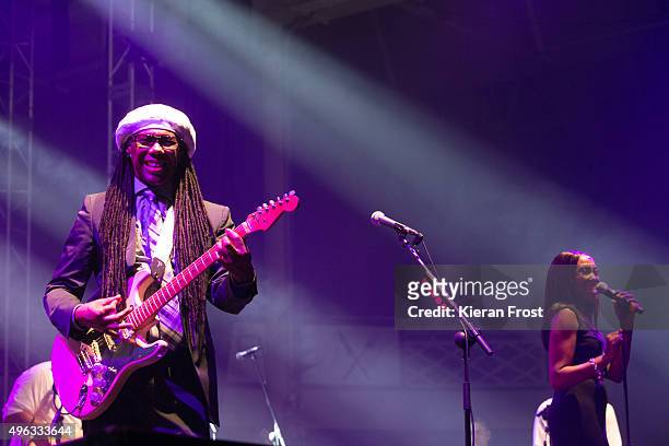 Nile Rodgers and of Chic featuring Nile Rodgers performs at Metropolis Festival at RDS Concert Hall on November 8, 2015 in Dublin, Ireland.