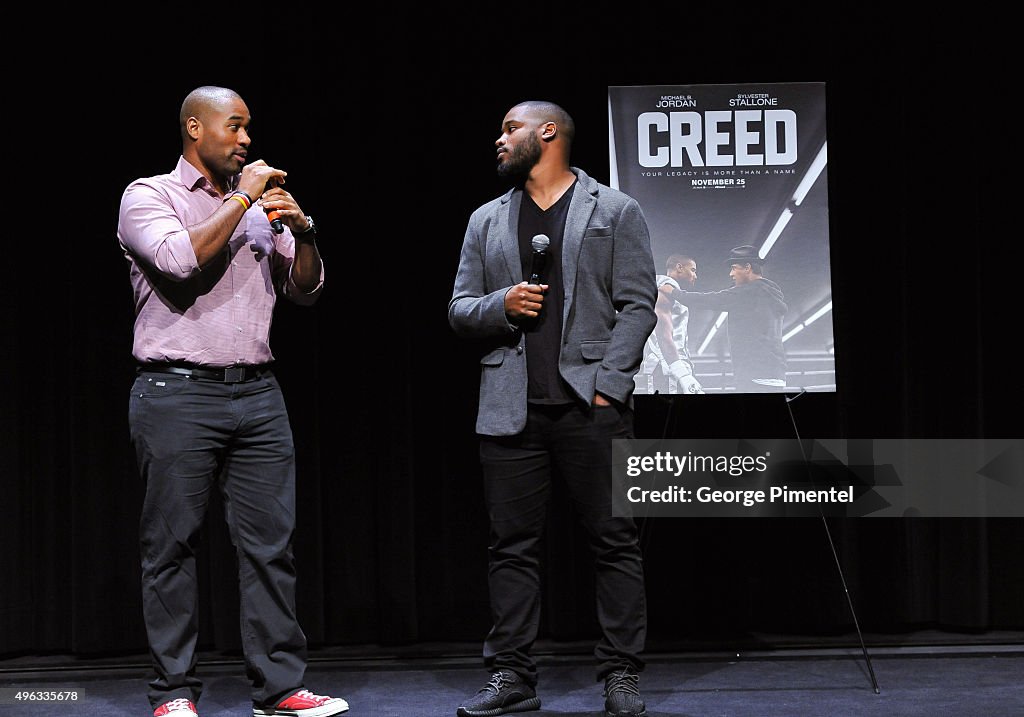 Actors Michael B. Jordan, Tessa Thompson And Director Ryan Coogler Surprise Canadian Fans At Special Advanced Screening Of "Creed"