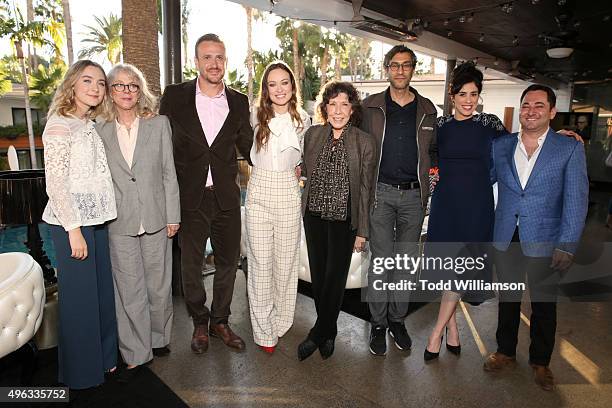 Actors Saoirse Ronan, Blythe Danner, Jason Segel, Olivia Wilde, Lily Tomlin, writer Ramin Bahrani, actress Sarah Silverman and THR's Scott Feinberg...