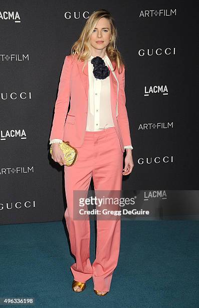 Actress Brit Marling arrives at the LACMA 2015 Art+Film Gala Honoring James Turrell And Alejandro G Inarritu, Presented By Gucci at LACMA on November...