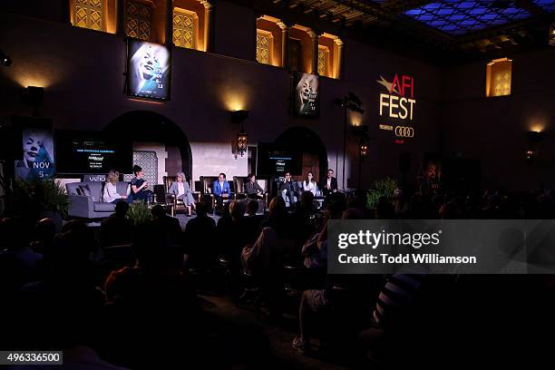 View from above the 'Indie Contenders Roundtable presented by The Hollywood Reporter' during AFI FEST 2015 presented by Audi at the Hollywood...