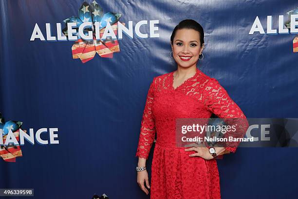 Actress Lea Salonga attends the 'Allegiance' Broadway opening night after party at Bryant Park Grill on November 8, 2015 in New York City.