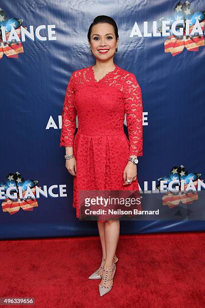 Actress Lea Salonga attends the 'Allegiance' Broadway opening night after party at Bryant Park Grill on November 8, 2015 in New York City.