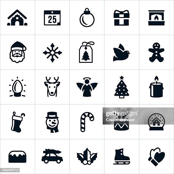 illustrations, cliparts, dessins animés et icônes de icônes de noël - bougie de noël