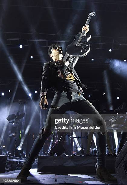 David Macklovitch of Chromeo performs during Fun Fun Fun Fest 2015 at Auditorium Shores on November 8, 2015 in Austin, Texas.