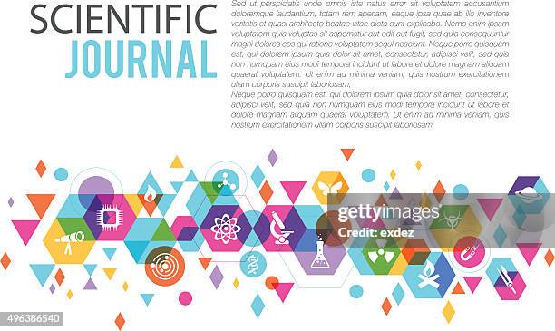 science page design - scientific journal stock illustrations