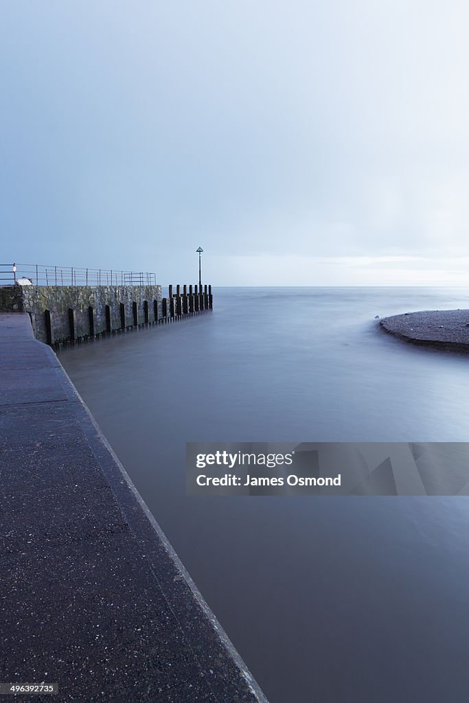 Entrance to Axmouth Harbour.