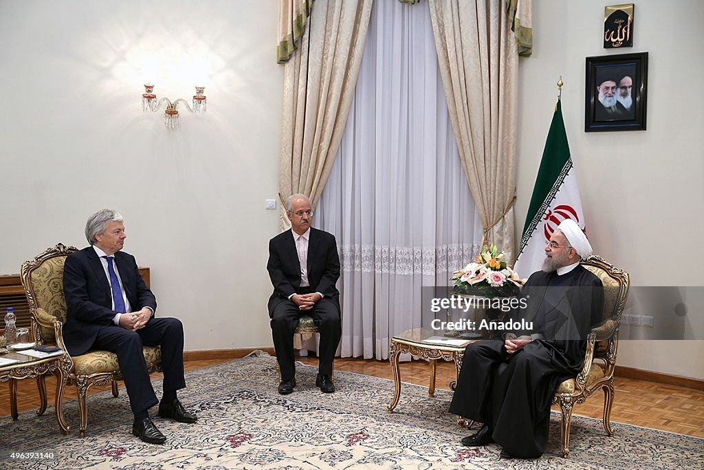 Belgian Foreign Minister Didier Reynders in Tehran