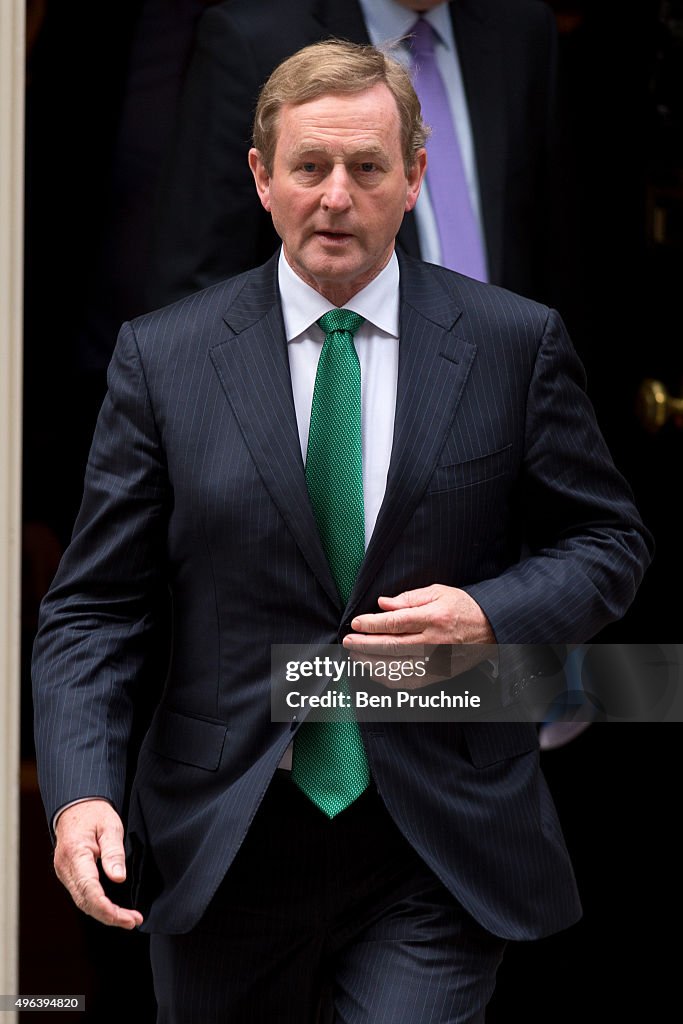 The British Prime Minister Greets Ireland's Taoiseach For Bi-lateral Talks