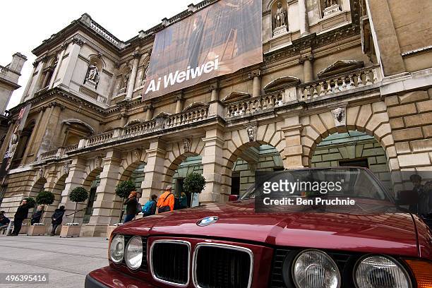 Donations of Lego bricks are left in a BMW 5 series sedan as part of Chinese artist Ai Weiweis' appeal for Lego bricks at The Royal Academy of Arts...