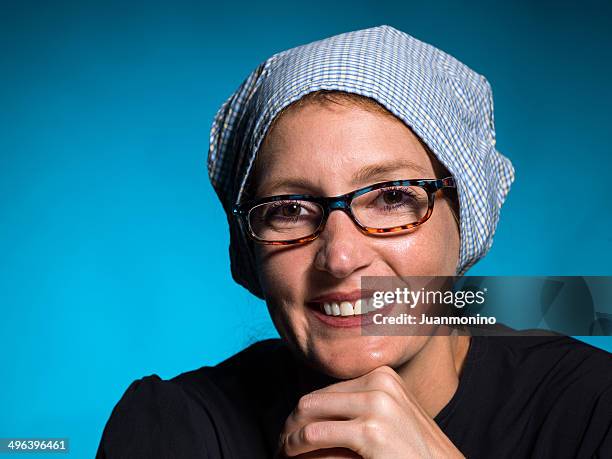 smiling mature woman - amish women stock pictures, royalty-free photos & images