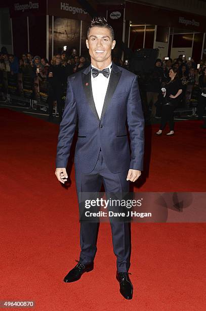 Cristiano Ronaldo attends the World Premiere of "Ronaldo" at Vue West End on November 9, 2015 in London, England.