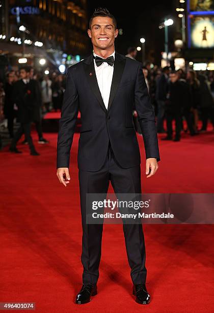 Cristiano Ronaldo attends the World Premiere of "Ronaldo" at Vue West End on November 9, 2015 in London, England.