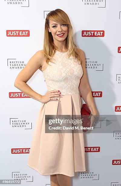 Liz McClarnon arrives at the British Takeaway Awards, in association with JUST EAT at The Savoy Hotel on November 9, 2015 in London, England.