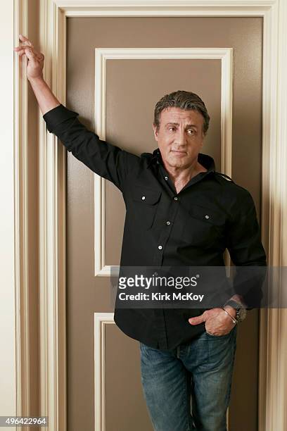Actor Sylvester Stallone is photographed for Los Angeles Times on October 15, 2015 in Santa Clarita, California. PUBLISHED IMAGE. CREDIT MUST READ:...