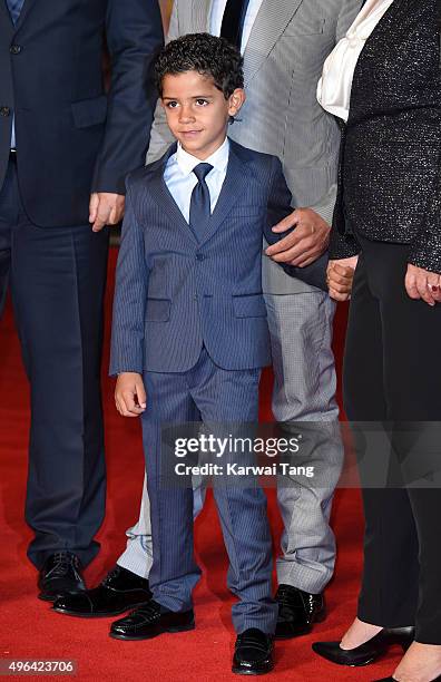 Cristiano Ronaldo Jnr attends the World Premiere of "Ronaldo" at Vue West End on November 9, 2015 in London, England.