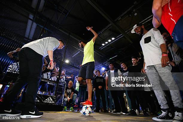 General view at the adidas presentation of new DFB home jersey for UEFA EURO 2016 at The Base on November 9, 2015 in Berlin, Germany.