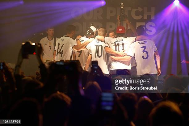 General view at the adidas presentation of new DFB home jersey for UEFA EURO 2016 at The Base on November 9, 2015 in Berlin, Germany.