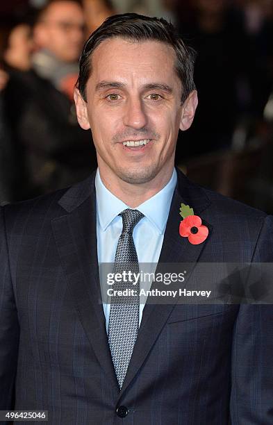 Gary Neville attends the World Premiere of "Ronaldo" at Vue West End on November 9, 2015 in London, England.