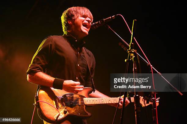 Ben Gibbard of Death Cab For Cutie performs during a concert at Huxleys Neue Welt on November 9, 2015 in Berlin, Germany.