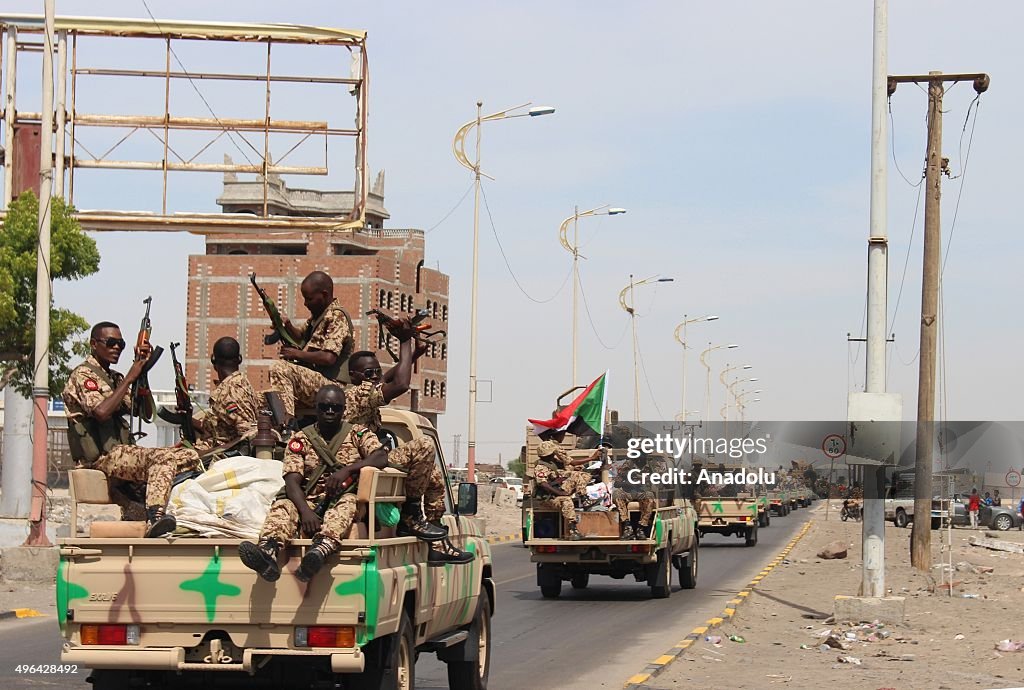 Sudanese army's support convoy arrives in Aden