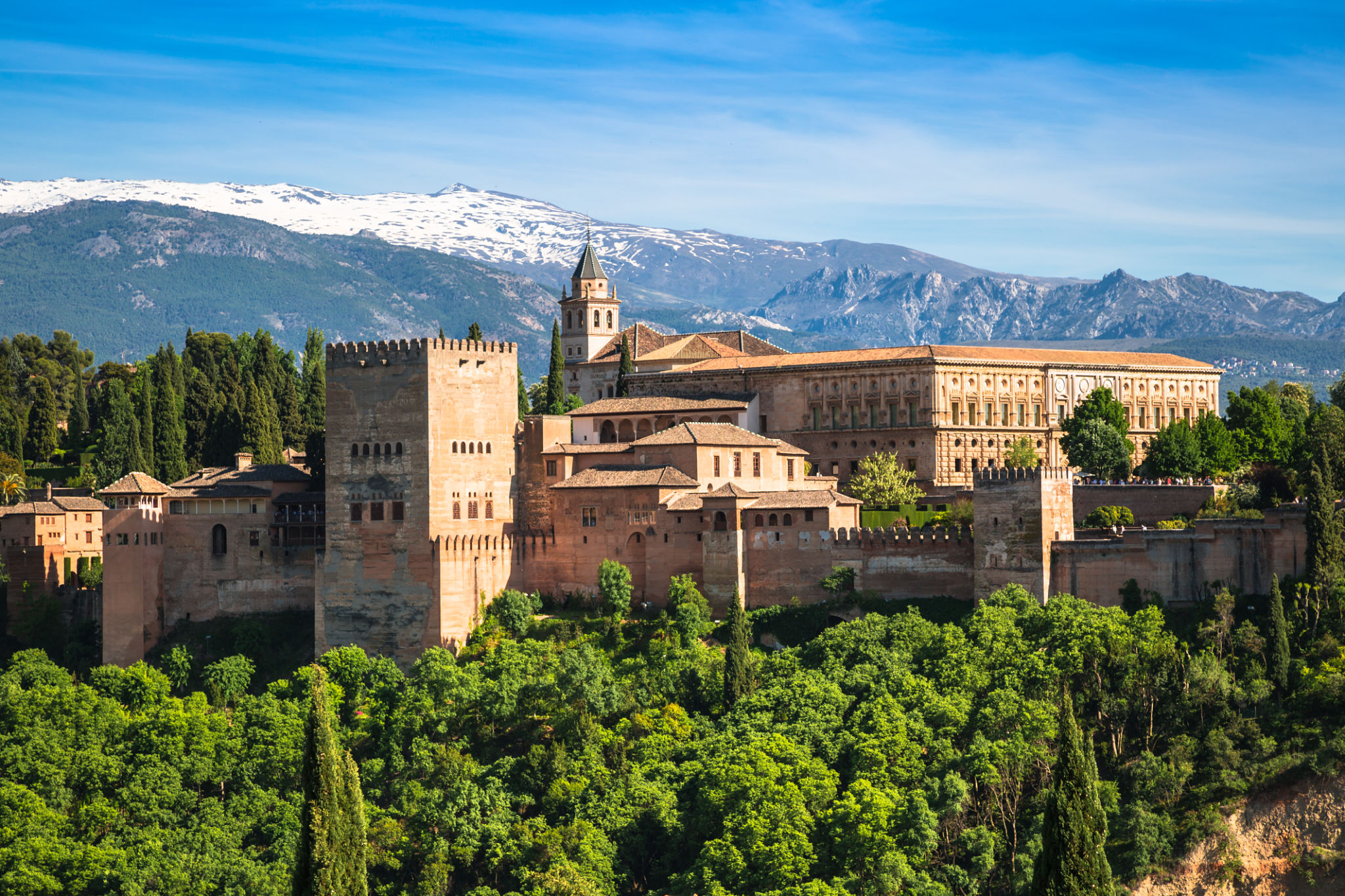 View of the famous Alhambra, Granada, Spain. View of the famous Alhambra, Granada, Spain.