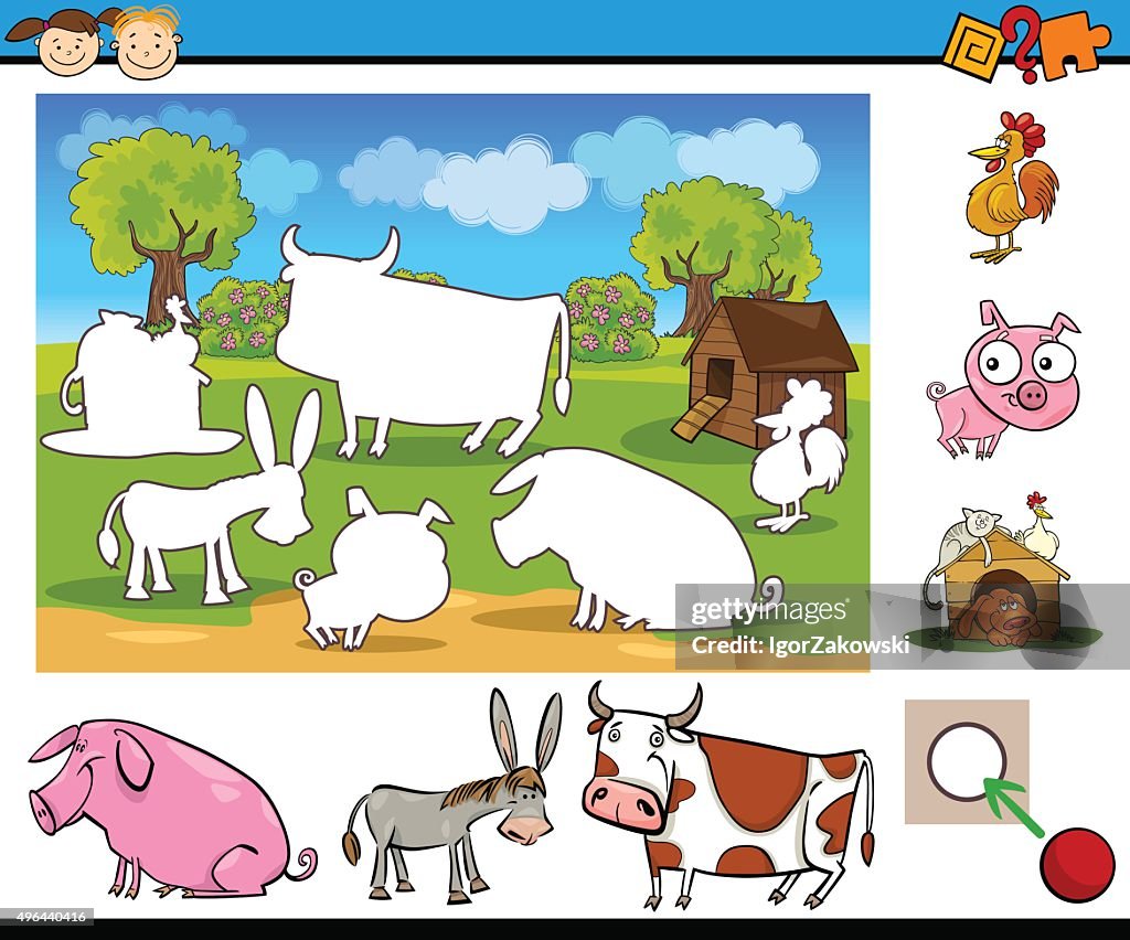 Matching Task For Preschoolers High-Res Vector Graphic - Getty Images