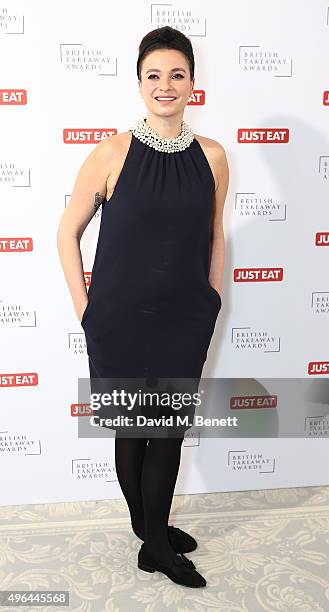 Gizzi Erskine arrives at the British Takeaway Awards, in association with JUST EAT at The Savoy Hotel on November 9, 2015 in London, England.