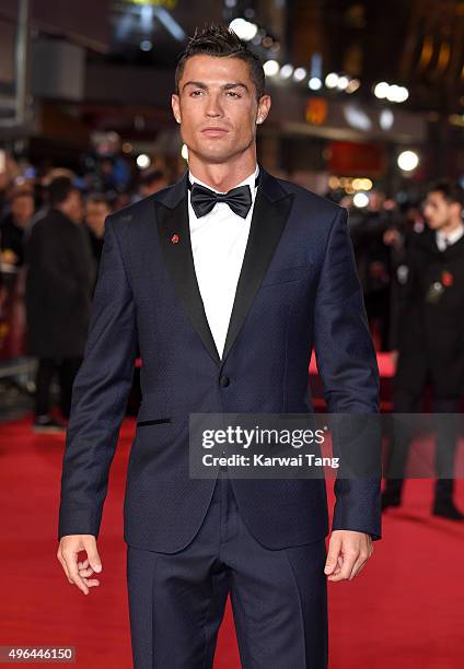 Cristiano Ronaldo attends the World Premiere of "Ronaldo" at Vue West End on November 9, 2015 in London, England.