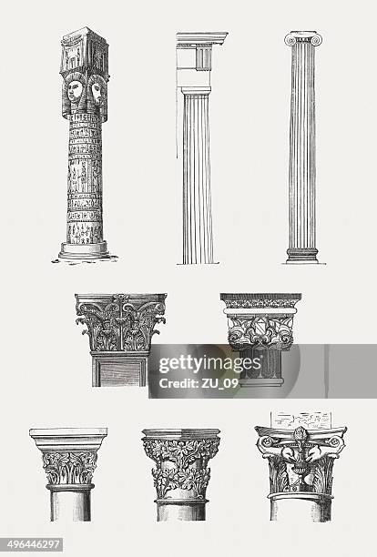 illustrazioni stock, clip art, cartoni animati e icone di tendenza di architettura classica - dorico